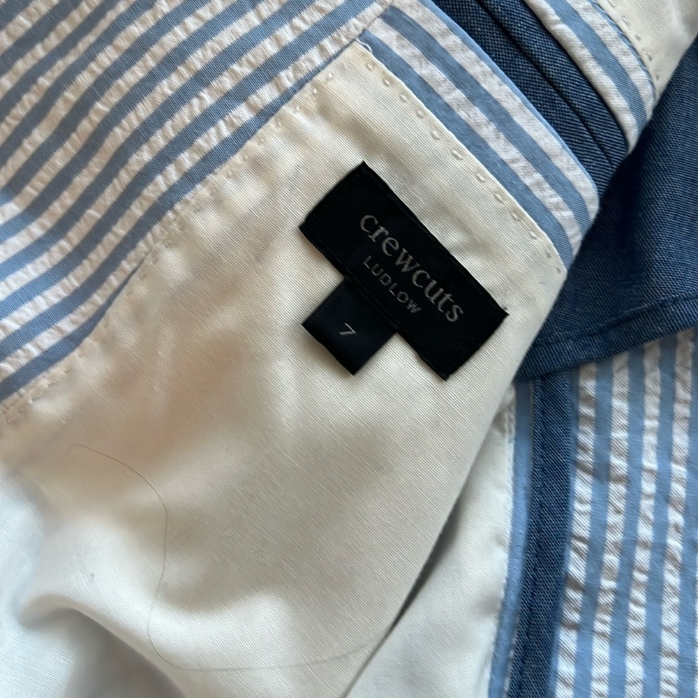 Crewcuts J crew Ludlow Suit Jacket and Shorts size 7 - Picture 4 of 7